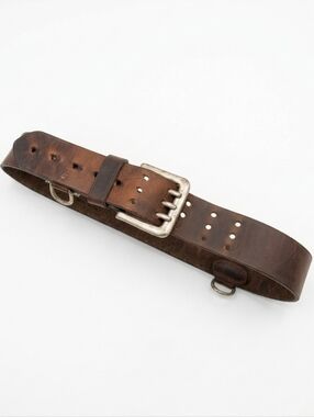 Vintage Another Line Inc Leather Belt Size 30 Made in USA Brown Cowhide Boho